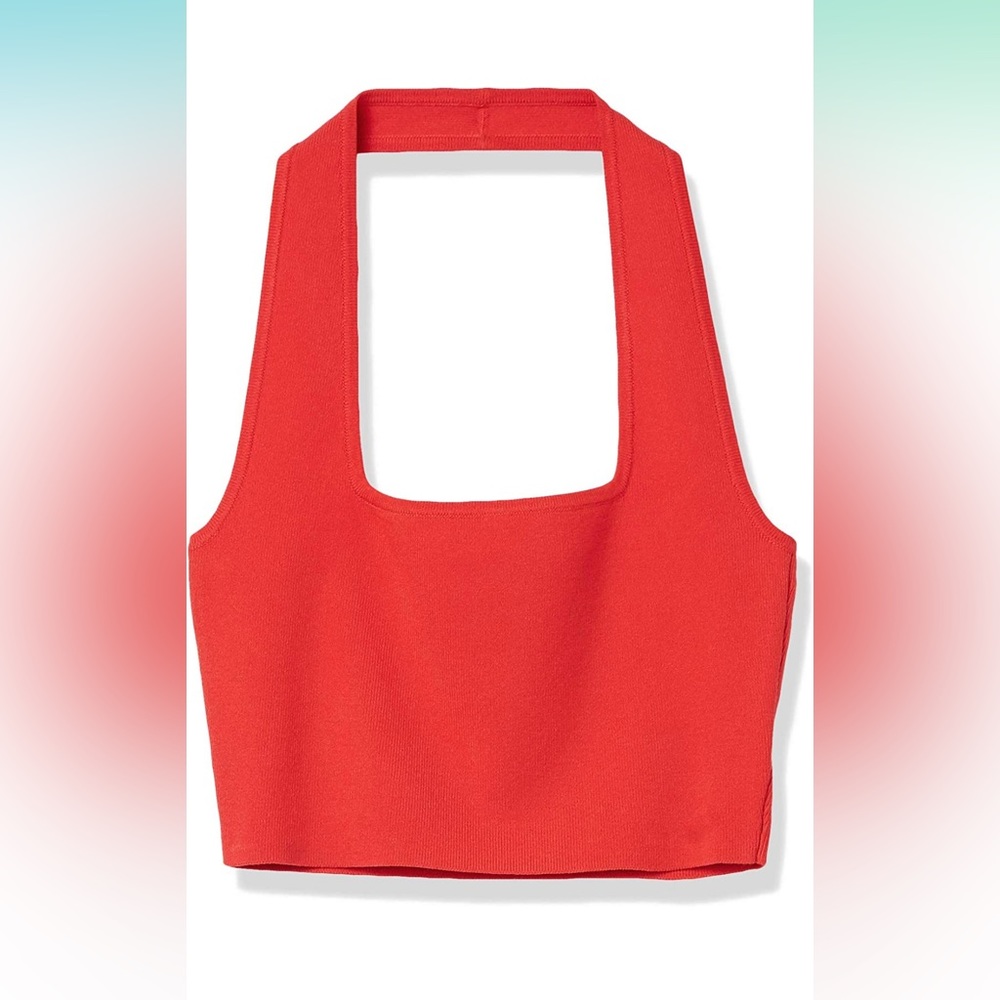 The Drop Red Halter top - Picture 4 of 5